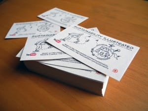 Business Cards Sustainability Illustrated