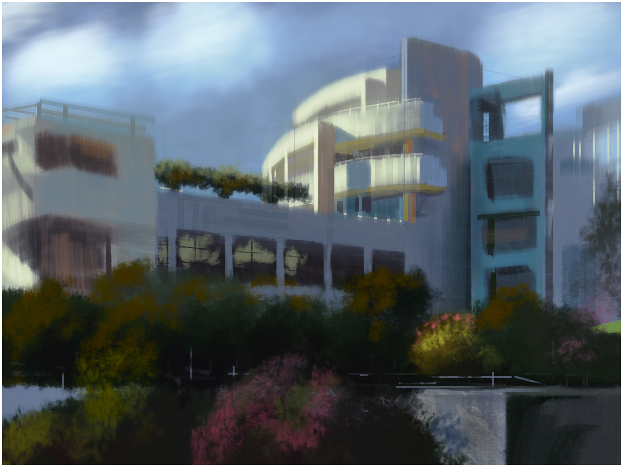 peinture digitale de paysage