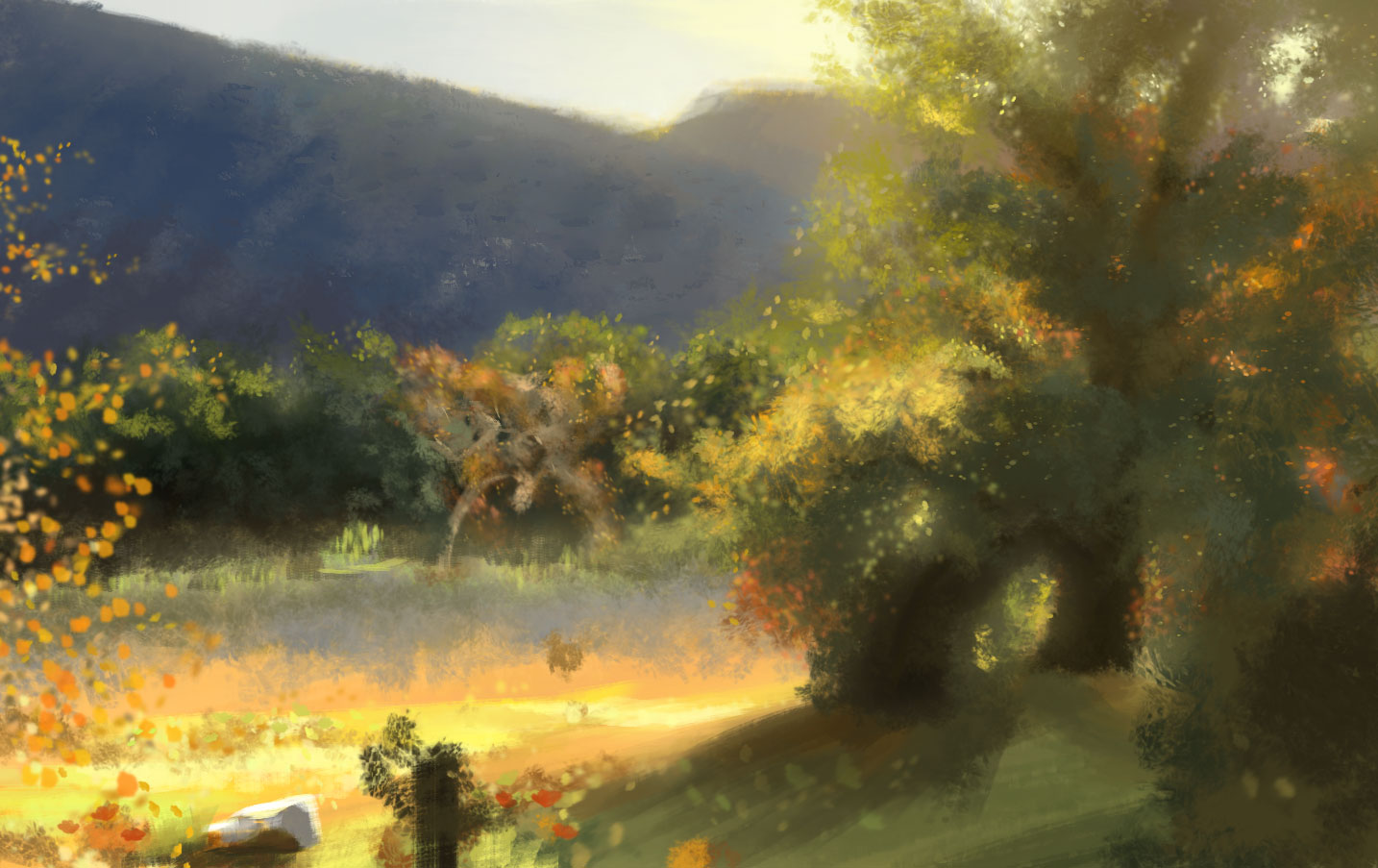 peinture digitale de paysage